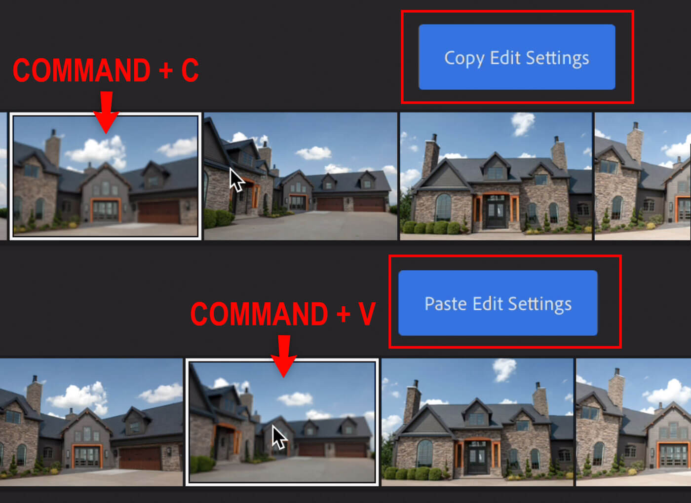 Copy and Edit photo adjustment settings in LightRoom