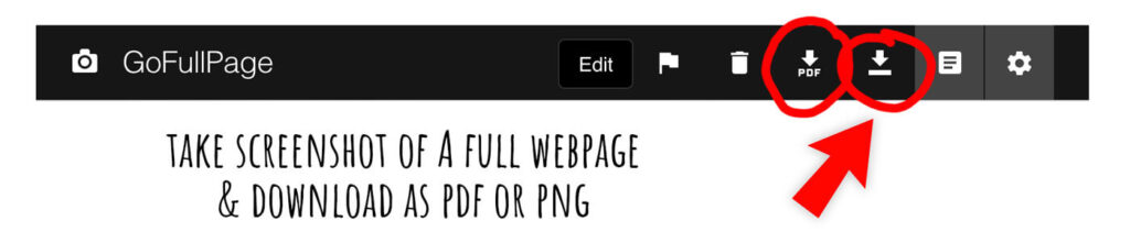 Take a website screenshot with GoFullPage Google Chrome Extension