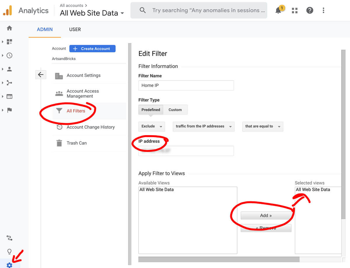 Exclude Filter your IP Address in Google Analytic results