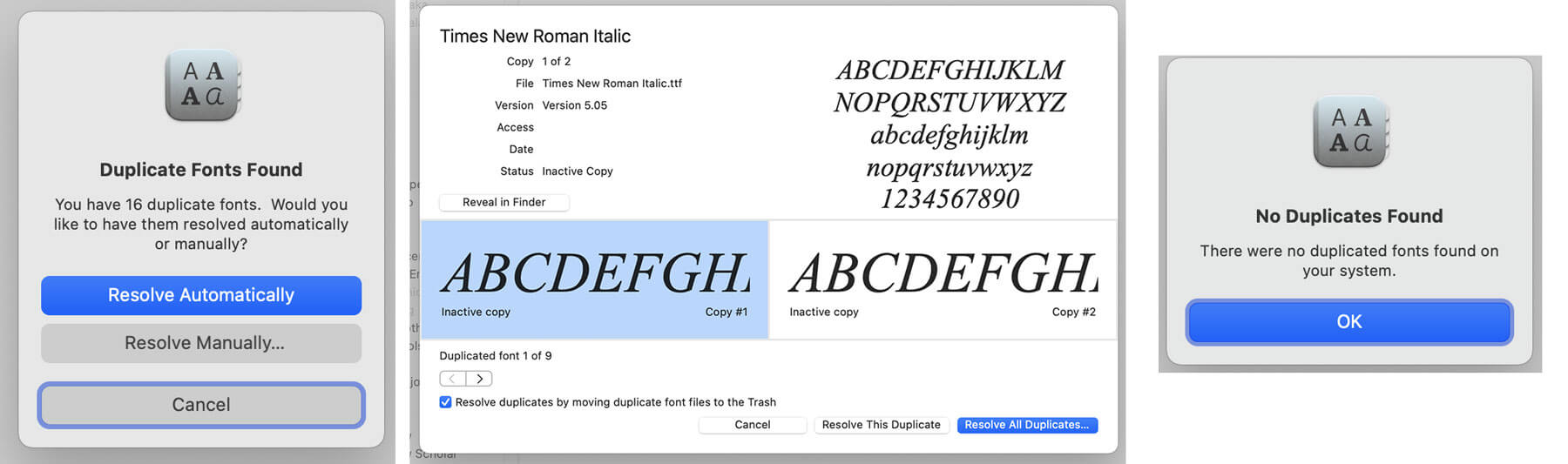 Use Apple's Font Book to Resolve Duplicate Fonts
