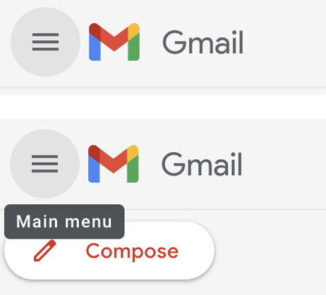 You can toggle Gmail's Main Menu by clicking the hamburger menu (three horizontal lines). Clicking this main menu will expand or collapse your navigation.