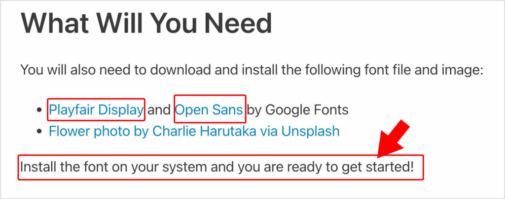 You will also need to download and install the following font file, but how?