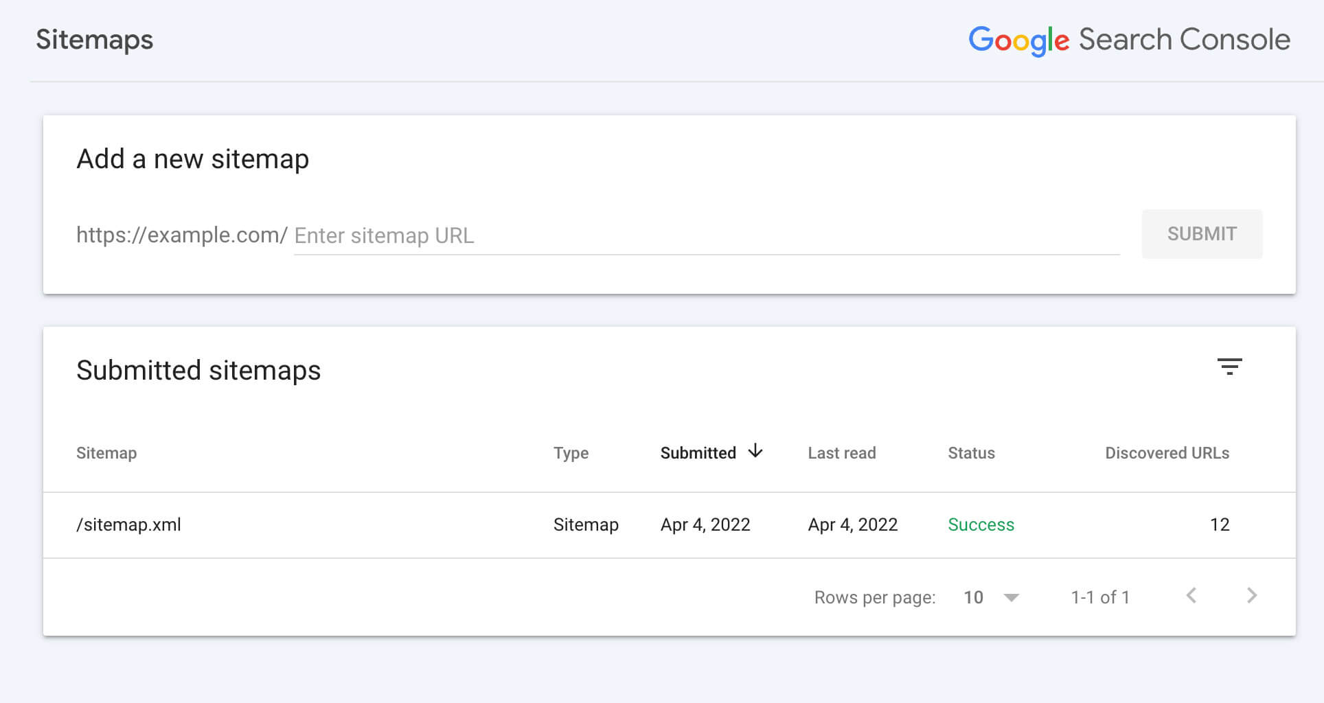 Use Google Search Console to submit a new website, or recently changed website, directly to Google for indexing.