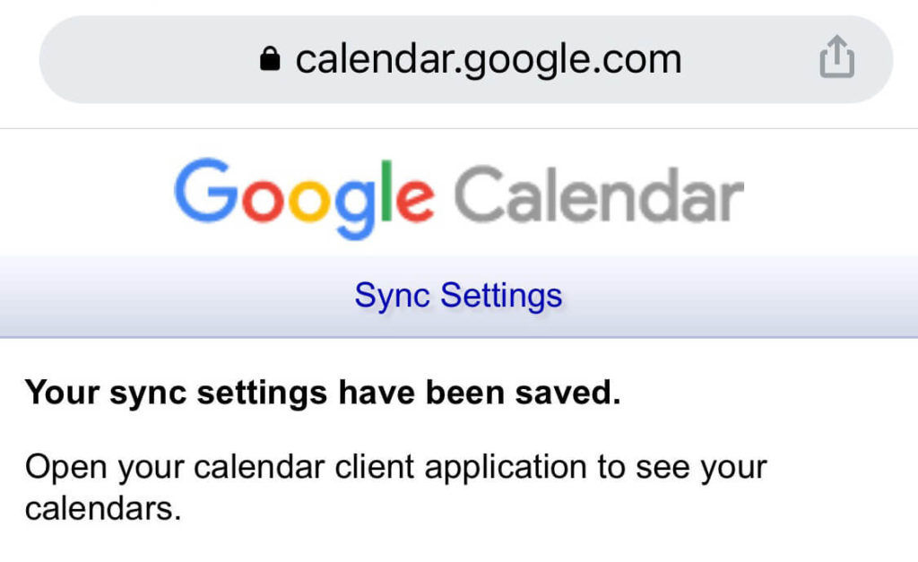 Google Calendar: Link to sync your calendars with mobile. calendar.google.com/calendar/syncselect