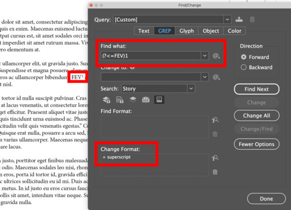 Find and Replace Ordinal Numbers using Superscript in InDesign ...