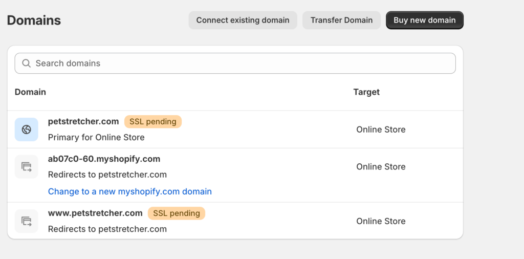 SSL pending in Shopify