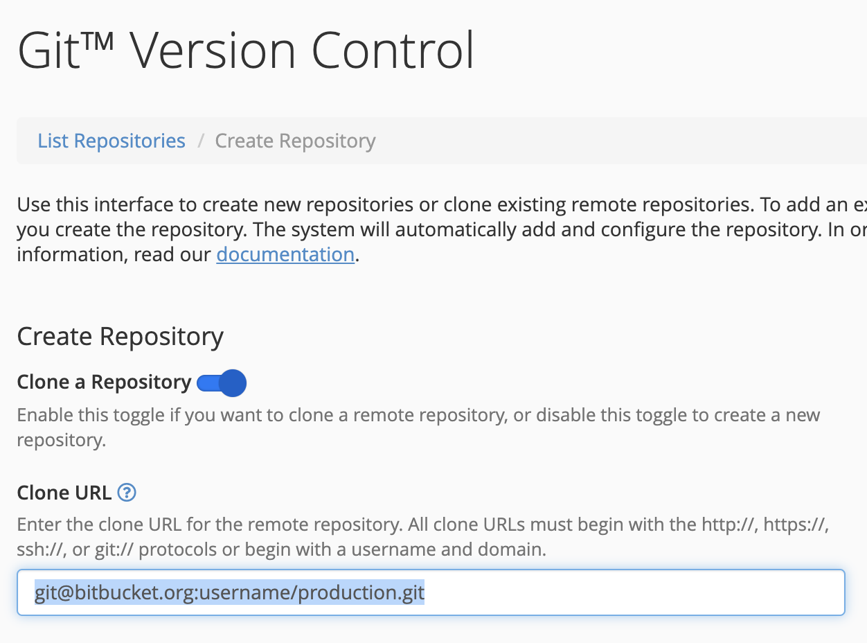 Cpanel Git™ Version Control Errors with BitBucket | Designer to Fullstack