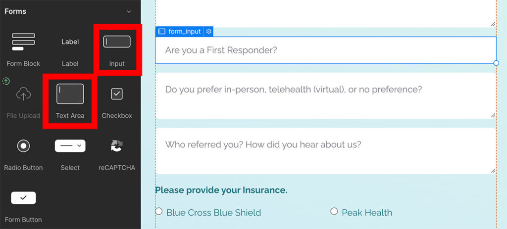 Choosing input vs text area in Web Flow forms