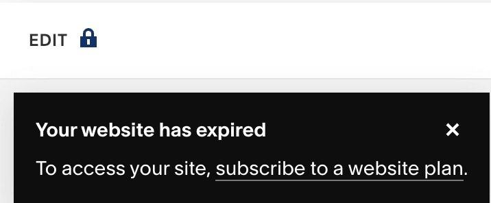 Your SquareSpace website has expired