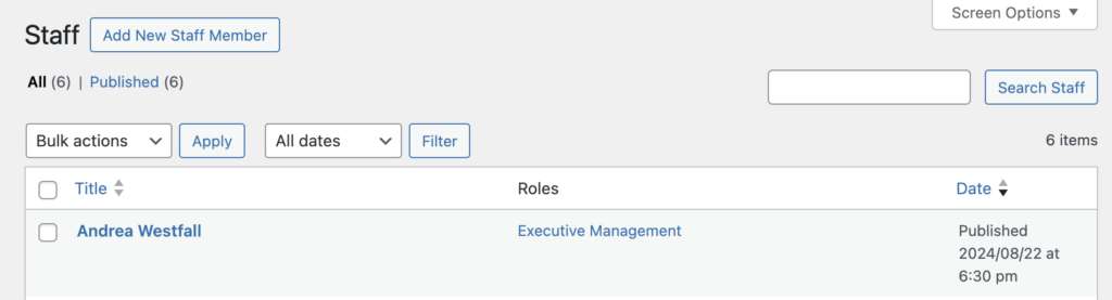 Custom taxonomy column visible in custom post admin - ACF plugin.