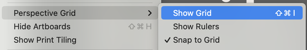 Illustrator Perspective Grid > Show Grid