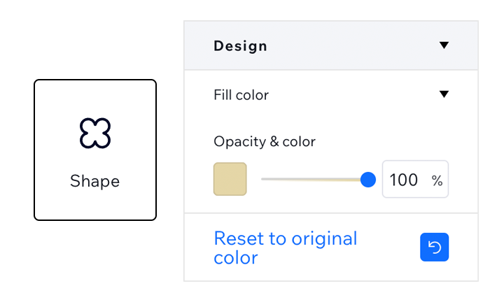 Vector shapes in Wix Studio, upload as shapes and then adjust with Design Fill Color settings