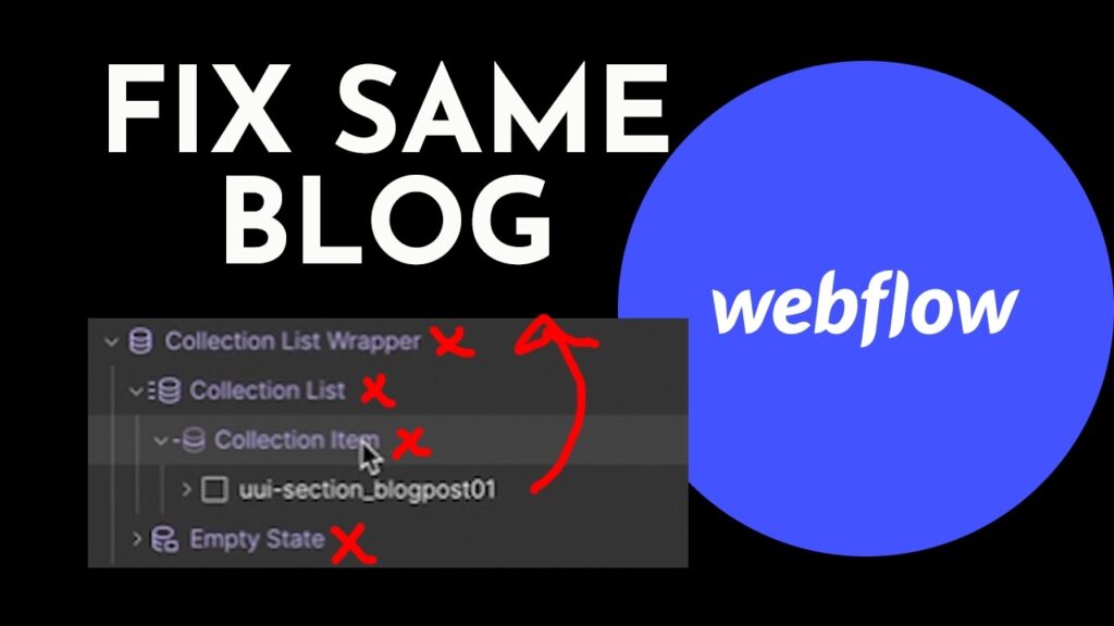Webflow CMS Error? Fix the ‘Same Content’ Bug in 2 Minutes  #webflowtutorial  #nocode #blogdesign