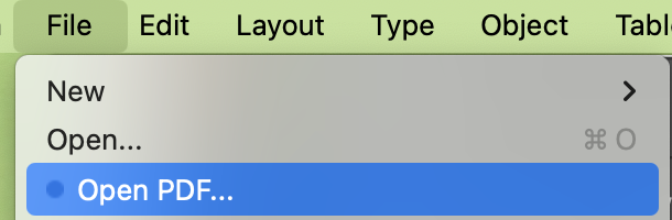Open and Convert a PDF in InDesign