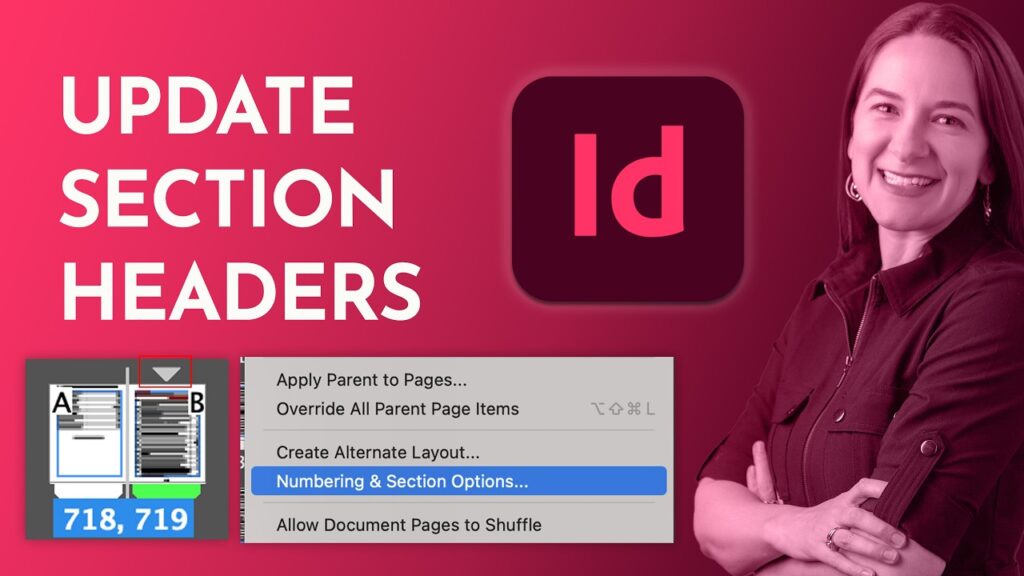 InDesign Tutorial: How to Update “Section” Headers & Marker Variables