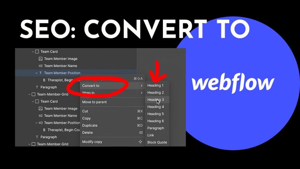 Improve Your Webflow SEO in Seconds: The “Convert To” Heading Trick
