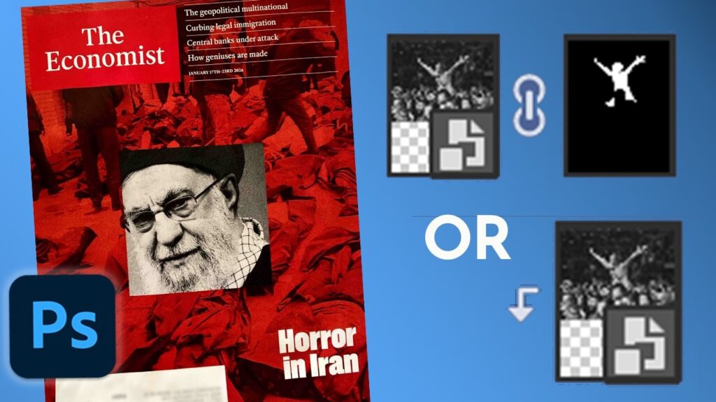Photoshop Layer Masks vs. Clipping Masks Explained: How to Recreate The Economist Magazine Style