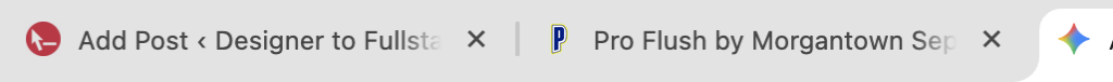 Example of favicon images visible in your browser tab window