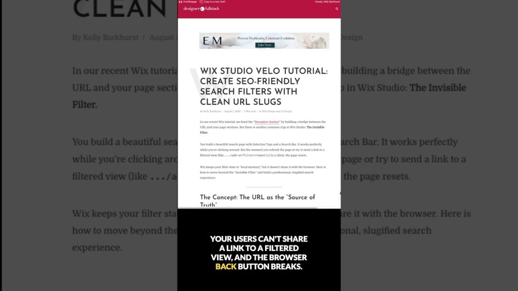 Make Your Wix Studio Repeater Filters Shareable & Bookmarkable (Velo Code)
